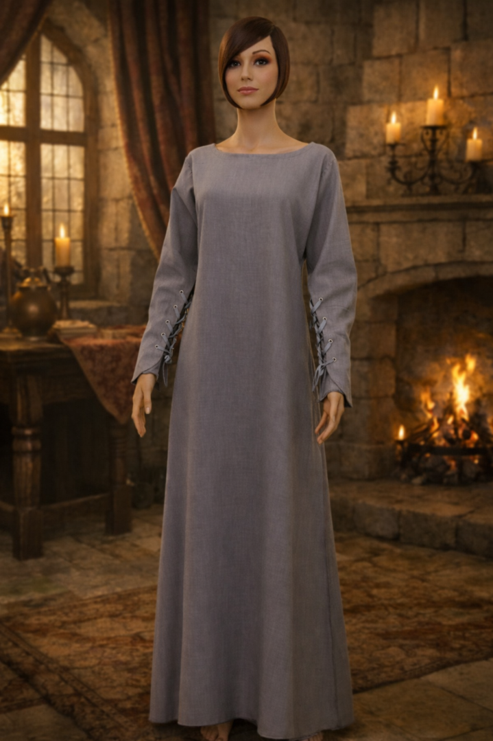 couture d'idées robe grise en lin bio 