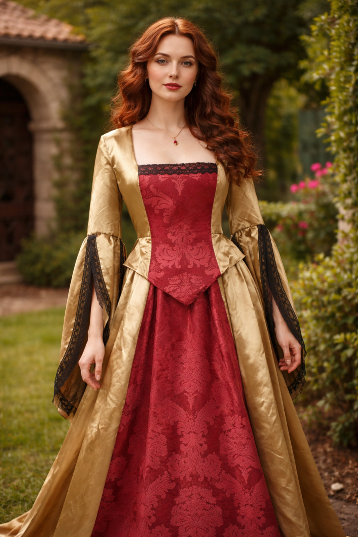 couture d'idées robe renaissance côté devant