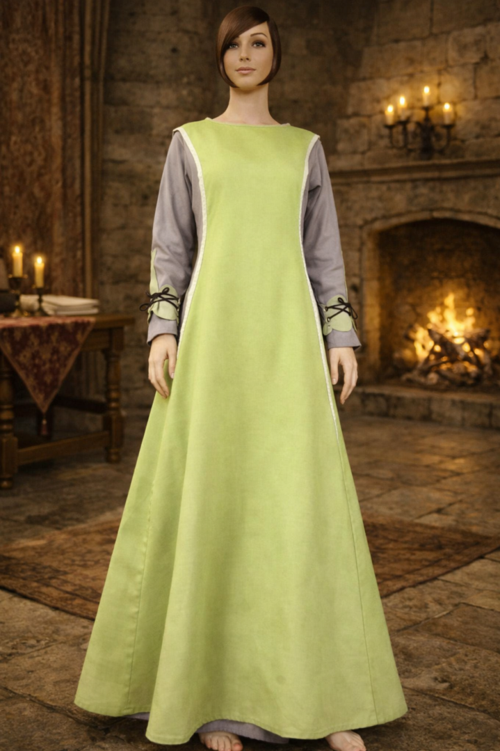 couture d'idées sur-robe vert anis