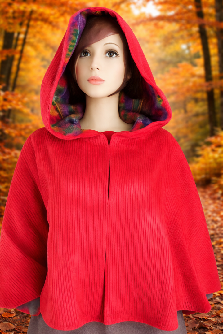 couture d'idées cape de velours rouge